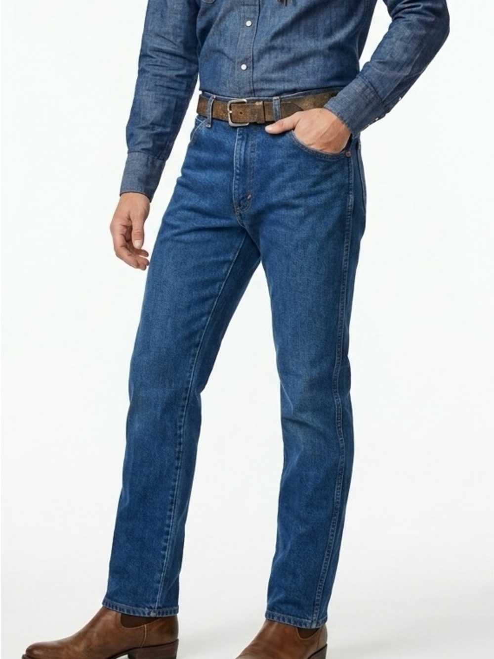 Wrangler Cowboy Cut 936PWD Slim Fit Jeans 30x34 Blue Western Denim High Rise